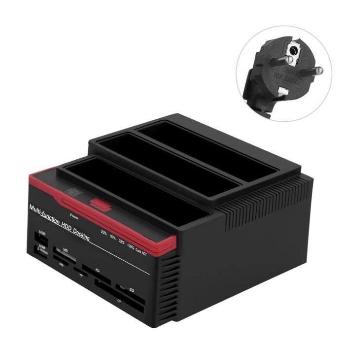 Accessoires pour disques durs Tosuny Dual-Bay 2.5inch 3.5inch USB 3.0 vers  SATA-IDE HDD Hard Drive Docking Station Suppo 54006 - Cdiscount Informatique
