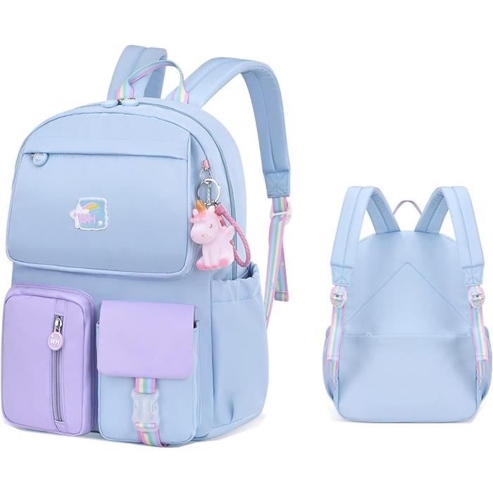 Sac à Dos Fille Justice Initial Galaxy - Avec Fourre-tout Lunch Assorti - Neuf étiqueté