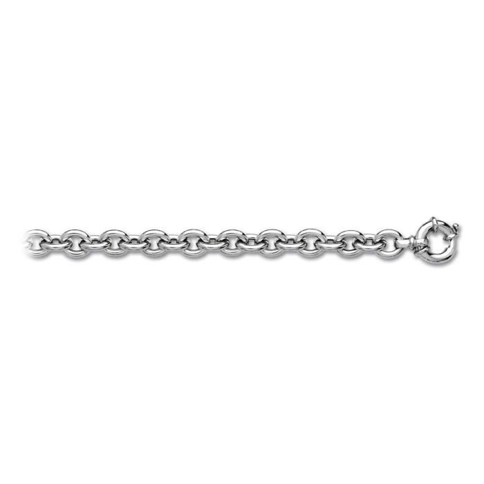 Bracelet Gourmette Vierge En Argent Massif - Maille Forçat - Neuf De Stock - Bijouterie