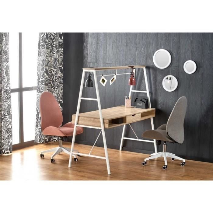 Bureau Roller Forte Net106 - Chêne Sonoma/Blanc 60x140 Cm - Idéal Bureau Ou Chambre Ado