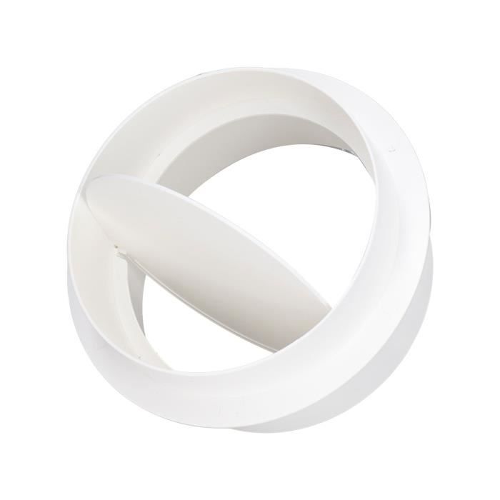 Clapet Anti-Retour En PVC Pour Ventilation – 80 Mm – Blanc – Pour Salle De Bain, Cuisine