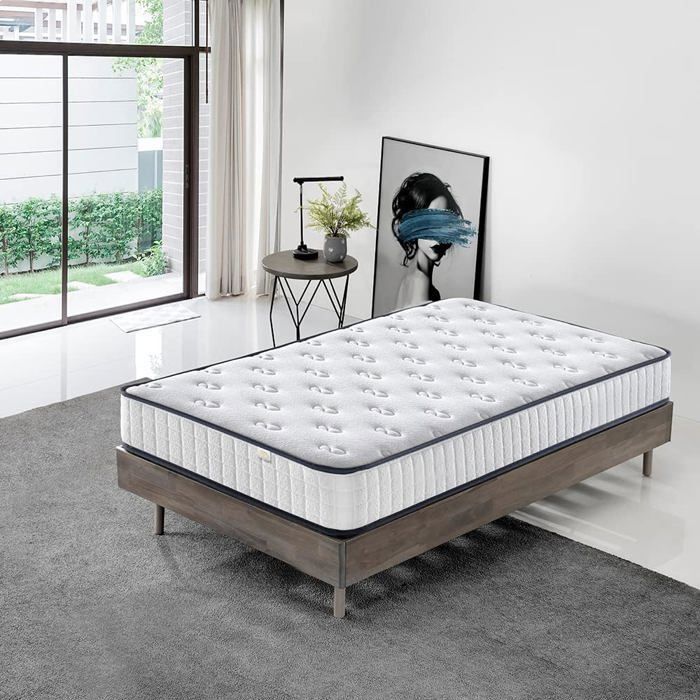 Matelas 90x190 cm Mousse mémoire de forme DEWINNER® Qualité approuvée epaisseur 22 cm