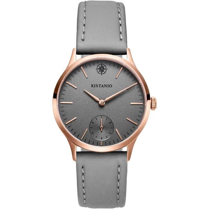Taxau Montre Femme Cuir Luxe – Quartz Date – Business Décontracté – 30m Étanche – Élégance Raffinée