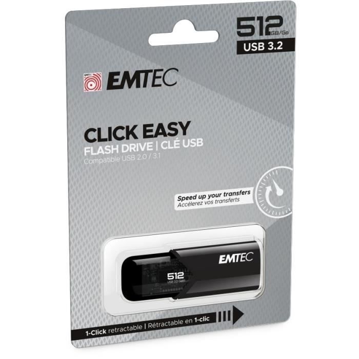 EMTEC B110 CLICK EASY 3.2 LECTEUR USB FLASH 512 GO USB TYPE-A 3.2 GEN