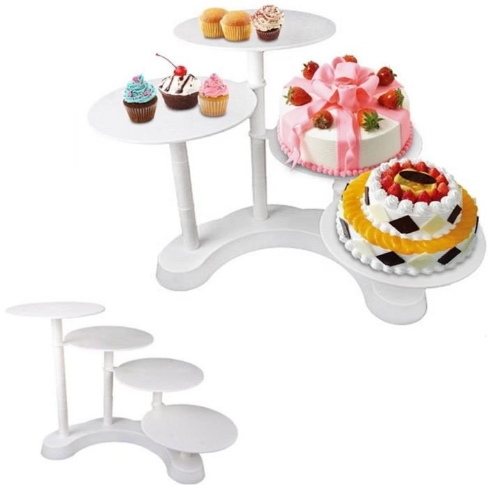 4 Ensembles Support Présentoir Gâteaux, Présentoir À Gâteaux Tiges Stand, Métal Présentoir