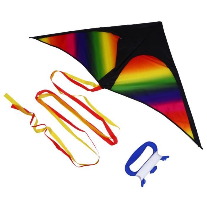 Queue De Cerf-volant Arc-en-ciel En Nylon - 10 M X 8,3 Cm - Accessoire De Cerf-volant