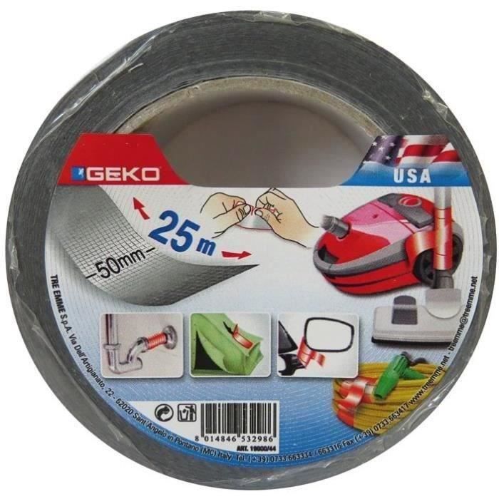 Adhésif toile 50 mm x 25 m gris USA