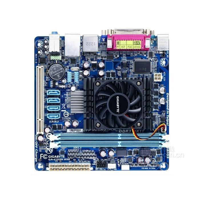 Carte mère GIGABYTE GA-E350N WIN8 BGA FT1 DDR3 16GB Mini-ITX - Gigabyte