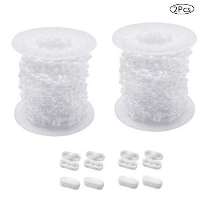 Chaîne De Perles Pour Stores + 20 Connecteurs – 10 M, Diam. Perle 4.5 Mm, Marron (sourcing Map)