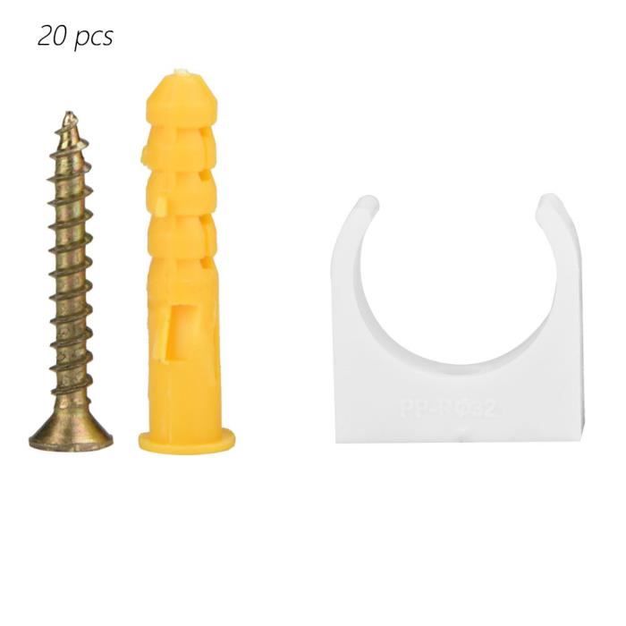 HURRISE Collier de serrage en PVC 20pcs 16/20/25/32mm Collier de ...