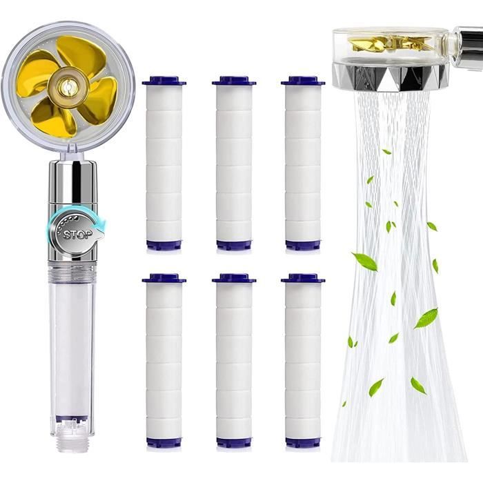 Pommeau De Douche Filtrant Mibote - 3 Modes (pluie, Jet, Massage), Haute Pression, économie D'eau 30%
