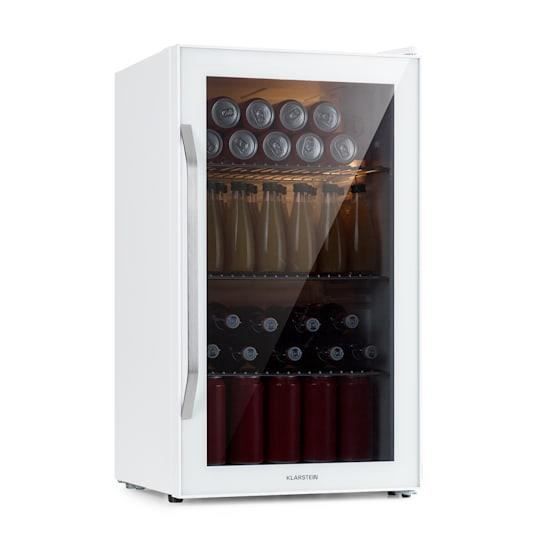 Réfrigérateur Klarstein Beersafe XXL Quartz - 80 L - Porte en verre - Blanc