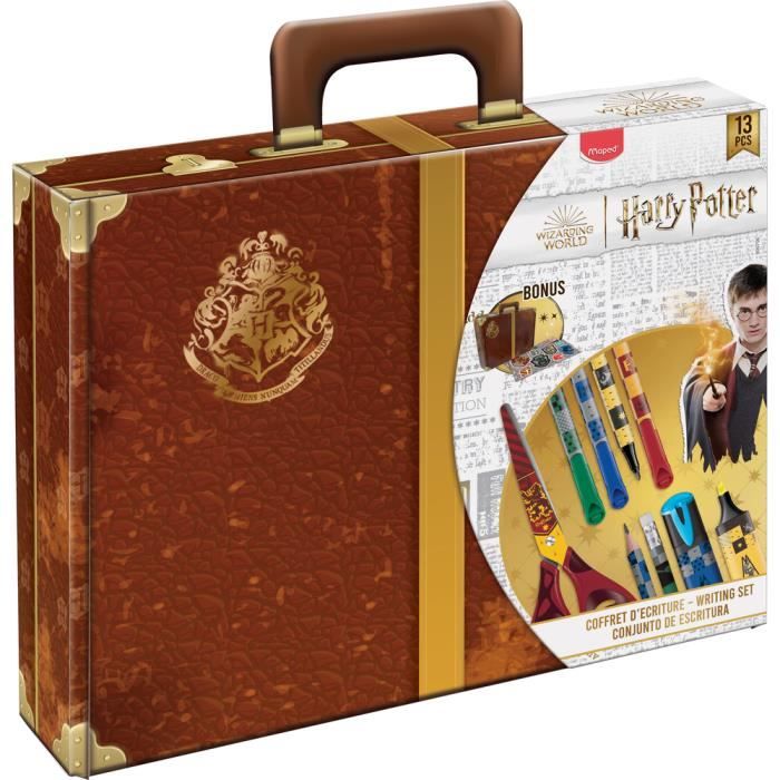 Maped - Coffret d'écriture Valisette Harry Potter - 13 produits d'écriture et 2 planches de stickers