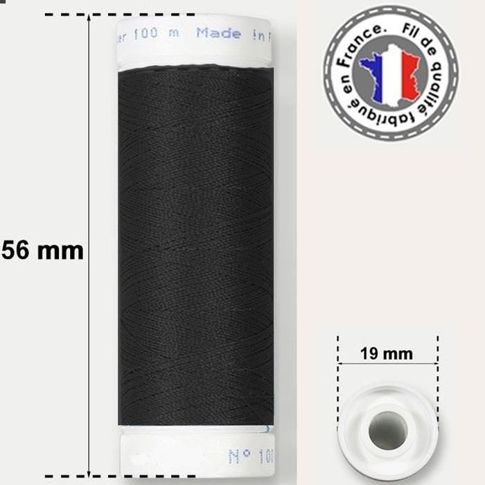 Bobine Fil à Coudre Polyester Mercerie De France – 100m Orange – Usage Intensif
