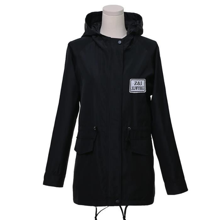 longue veste noir femme