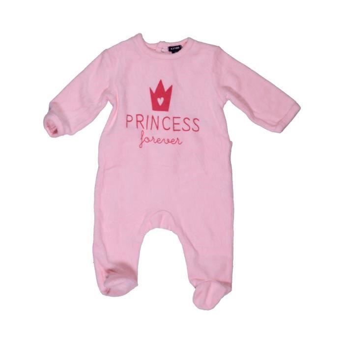 Pyjama 1 Piece Bebe Fille Kiabi 3 Mois Rose Hiver Vetement Bebe Rose Rose Cdiscount Pret A Porter
