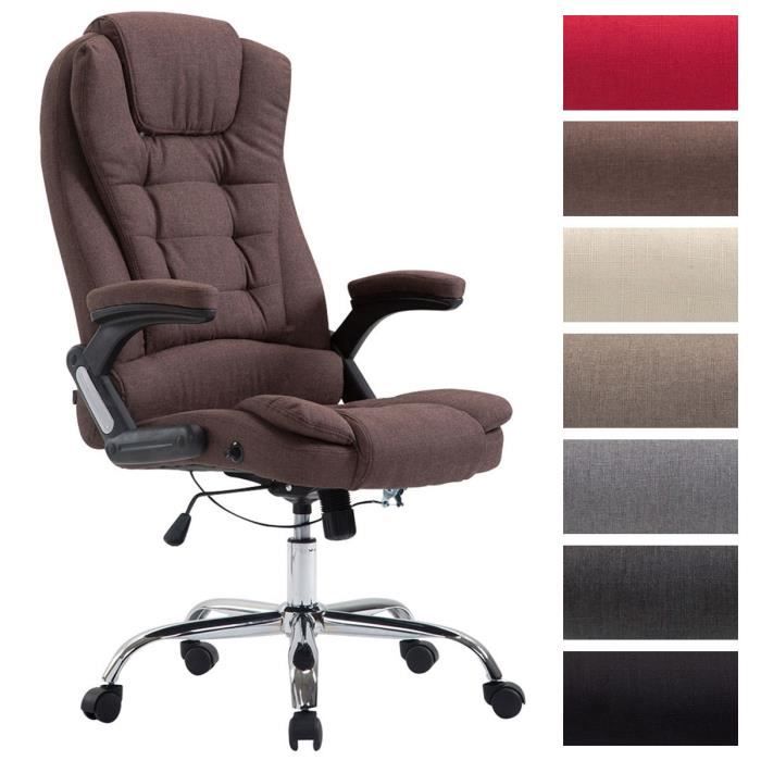 Fauteuil de Bureau - CLP - Thor XXL - Tissu - Accoudoirs - Poids max 150 kg - Marron Fauteuil de Bureau - CLP - Thor XXL - Tissu - Accoudoirs - Poids max 150 kg - Marron
