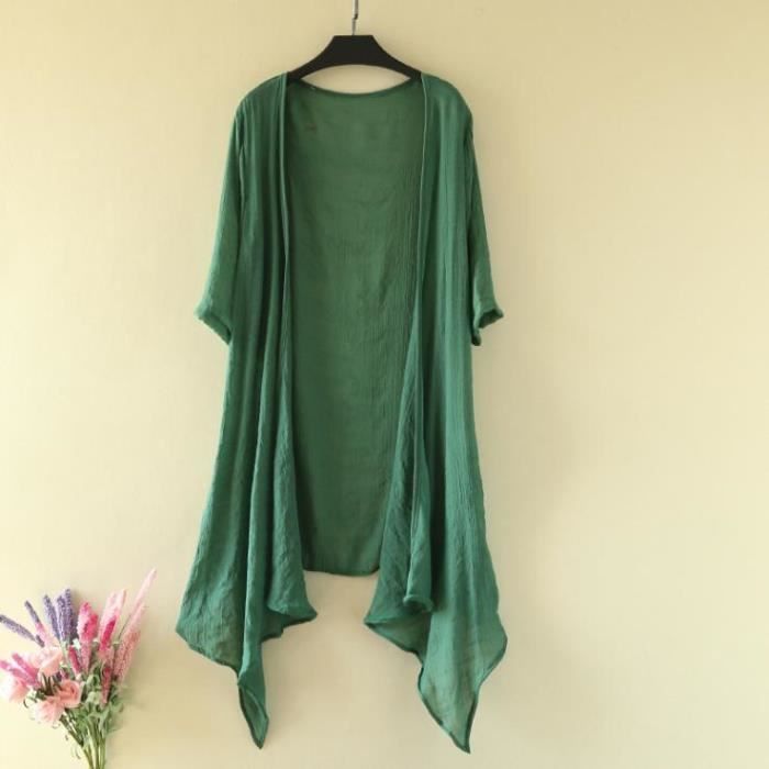 Manteau Femme ?�t?� Poids L?�ger Confortable Respirant Manches longues - Vert LG Vert - Cdiscount 