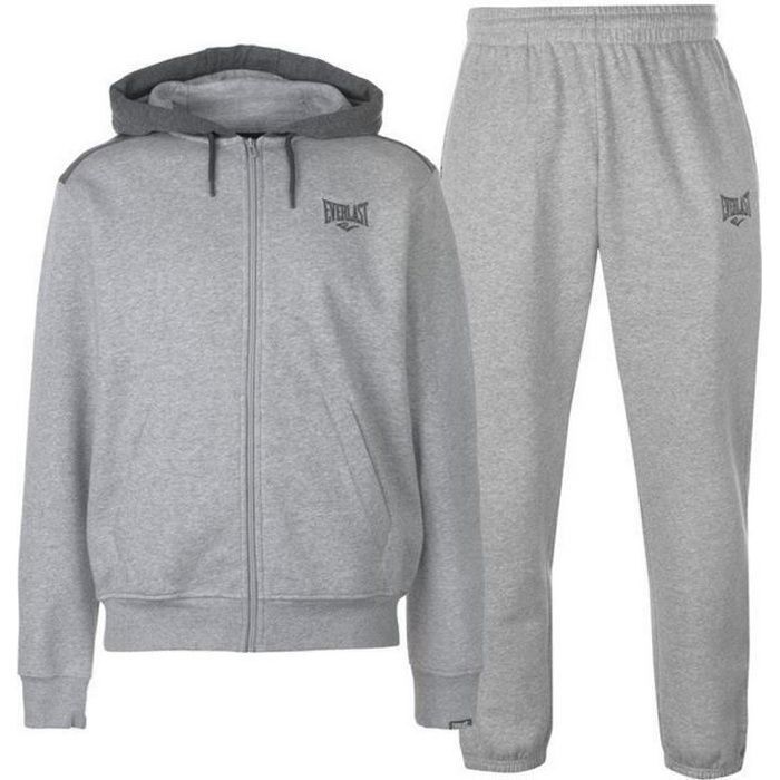 Jogging Polaire A Capuche Everlast Homme Gris