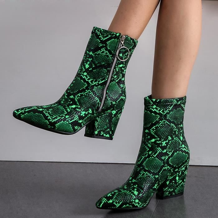bottines imprime serpent