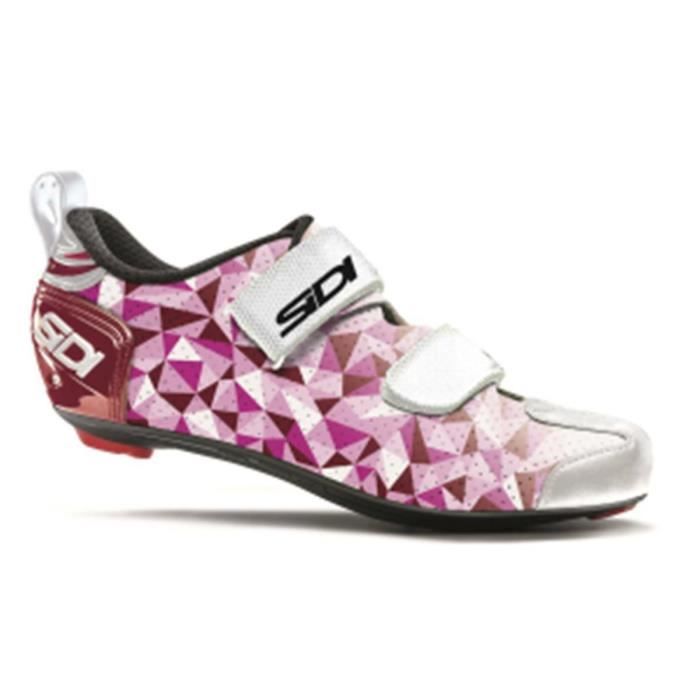 chaussures de cyclisme femme sidi t-5 air - rose/violet/blanc - 38