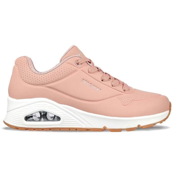 Skechers Chaussure Femme - SKECHERS Uno Stand On Air 73690-BLSH - Rose - Synthétique - Lacets