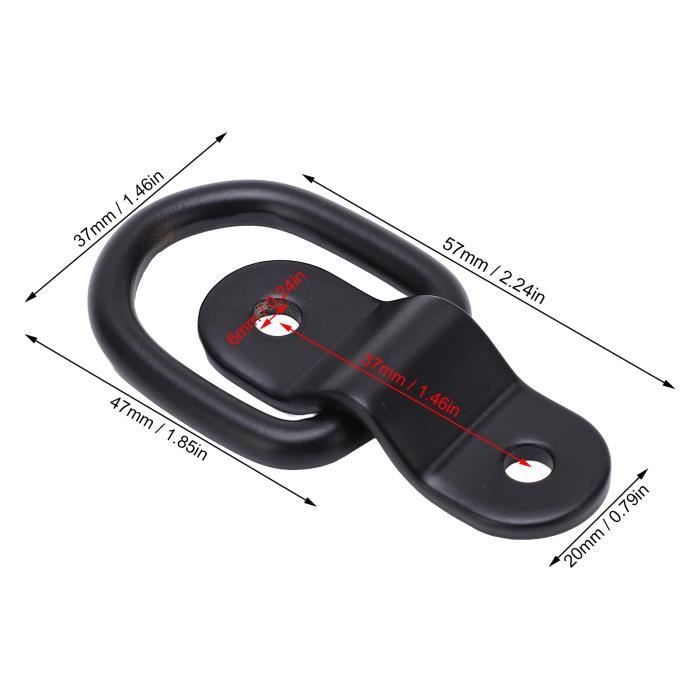 Anneau D'Arrimage Avec Vis Et Supports - Crochet De Fixation Traction Pour Remorque Camion Voiture 400 Kg 96394710