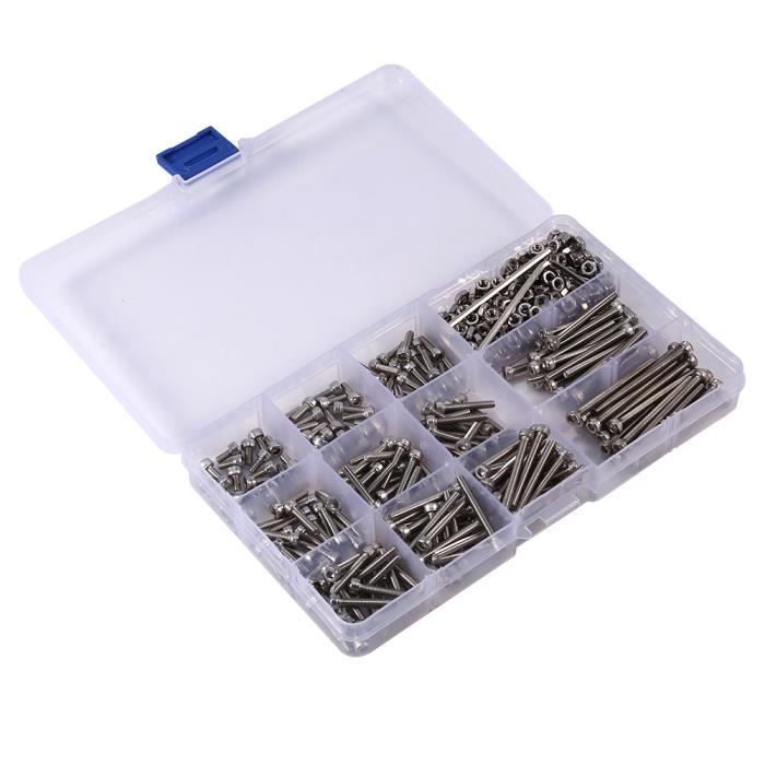 Kit De Vis Hexagonales M6 Et écrous Assortis – Acier Inoxydable 304 – 9 Longueurs De 10 à 45 Mm – 140 Pièces