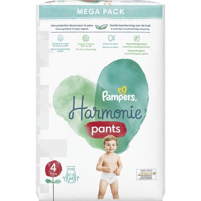 PAMPERS Harmonie Pants Taille 4 64 Couchesculottes Cdiscount