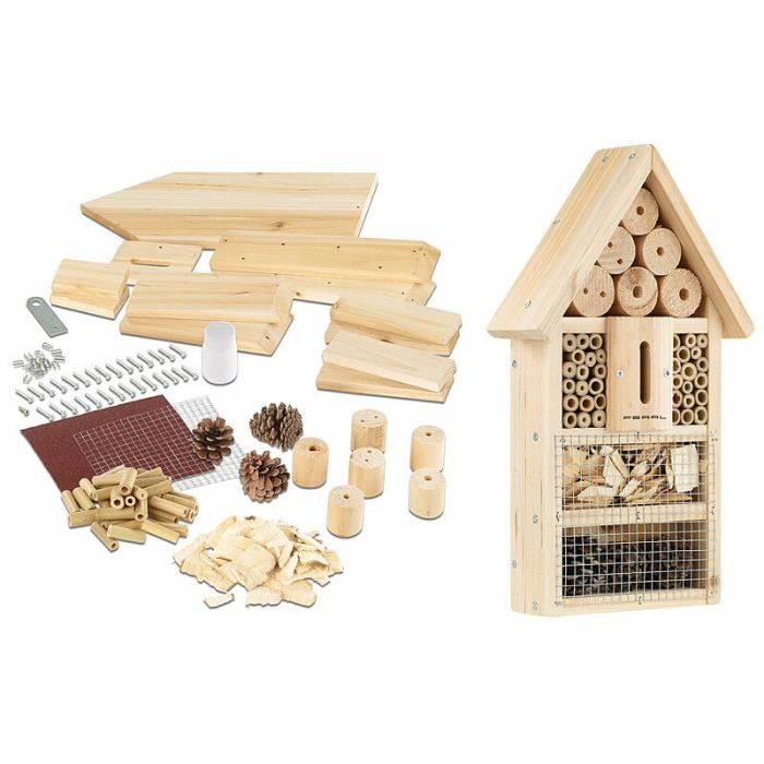 Hotel a insectes en kit  Kit pedagogique en materiau naturel