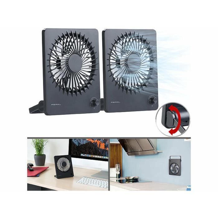 Ventilateur de table - PEARL - VT-35.T - Sans fil - Rechargeable - 1200 mAh - Pearl