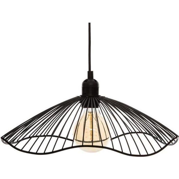 Suspension filaire en fer noir ERIKA