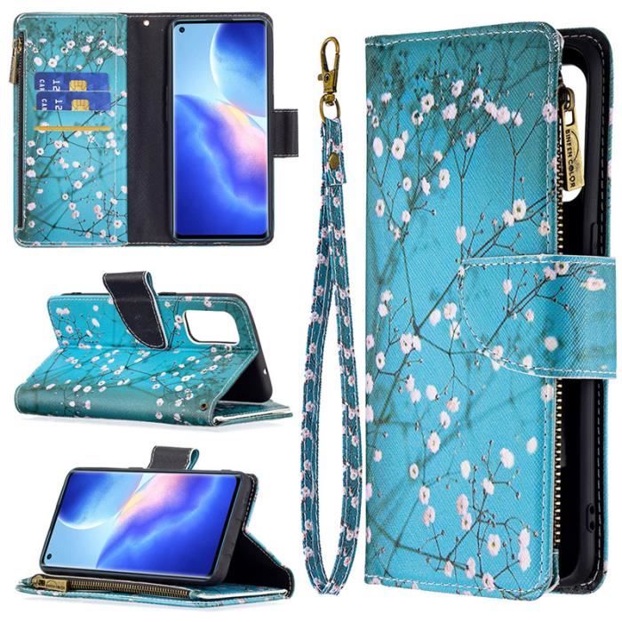 Étui Portefeuille Pour Oppo Find X3 Lite - Noir Similicuir - Porte-cartes Et Support - Neuf En Boîte