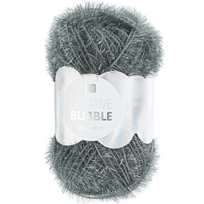 Laine éponge à tricoter 'Rico Design - Creative Bubble' Bleu clair 90 m