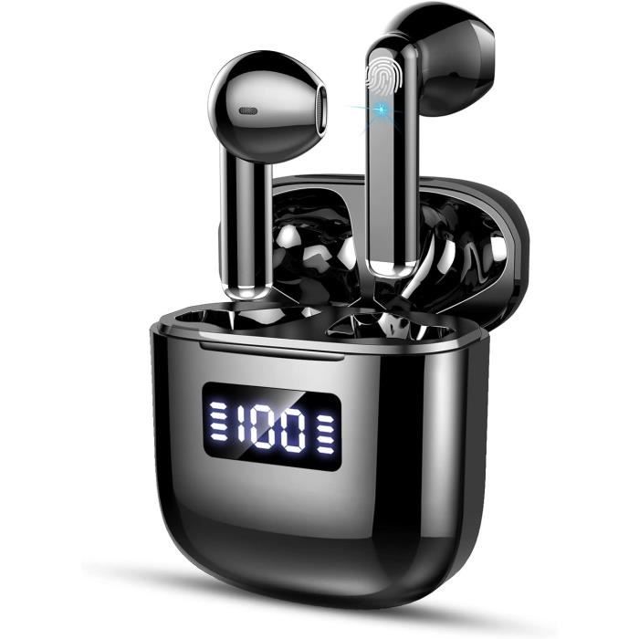 Ecouteurs Bluetooth Sans Fil Stéréo Ecouteurs 5.0 Et Écran Lcd, Oreillette Bluetooth Sans Fil À