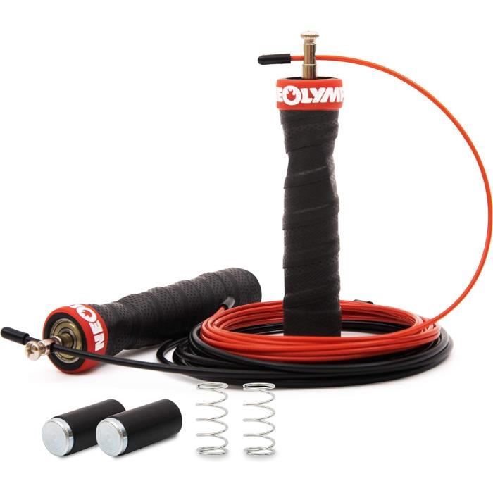 Corde à Sauter Sport Tzviod Avec Roulement à Billes - Corde Fitness Réglable Antidérapante