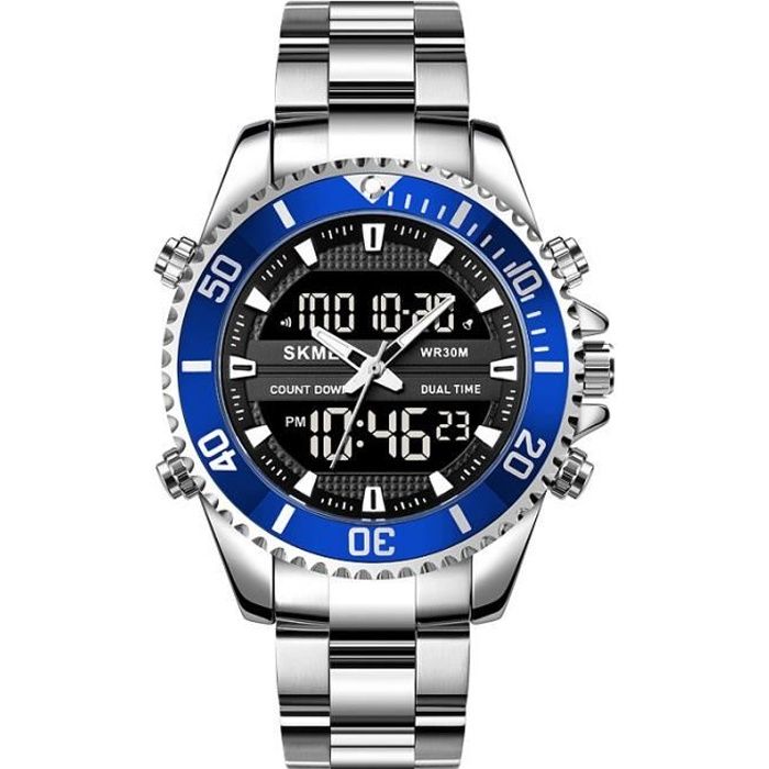 Naroote Montre Numérique Sport Rétro - Antichoc, étanche, Chronographe, Minuterie, Pour Hommes Et Activités Outdoor