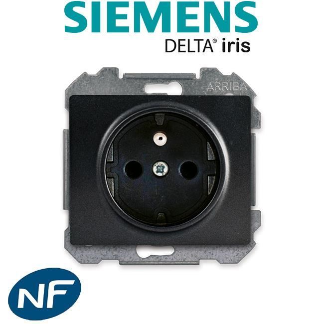 Prise électrique 2P+T SIEMENS Delta Iris Encastrable Design moderne