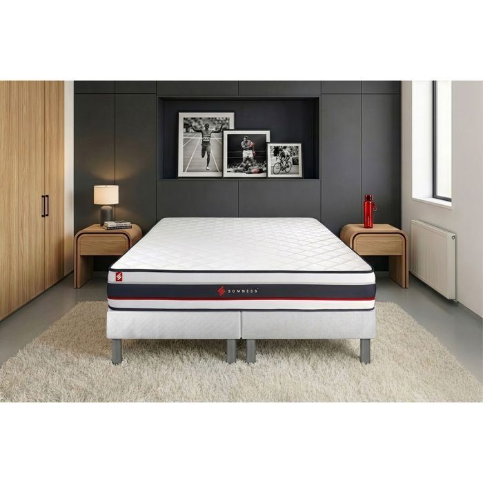 Ensemble double sommier 80x200 + matelas FORM 160x200 160 x 200 cm Blanc