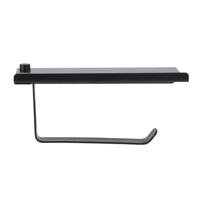Porte Papier Toilette Bambou Avec Étagère - Support Mural Acier Inoxydable, Capacité 5kg, Pour Rouleaux Jumbo