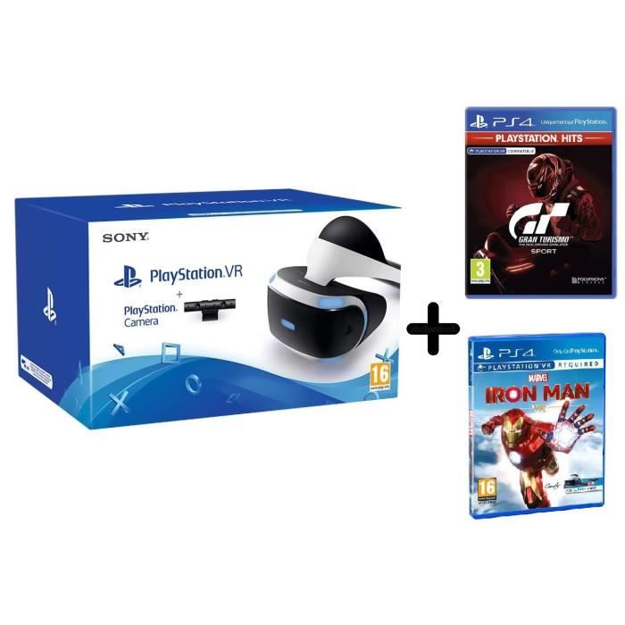 Casque PSVR + IRON MAN + GRAN TURISMO