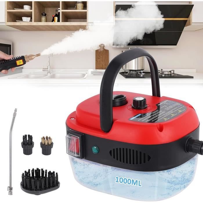 Nettoyeur Vapeur à Main Irishom 2500W - 3 Bar - Réservoir 1000ml - 6 Accessoires - Idéal Cuisine & Salle De Bain