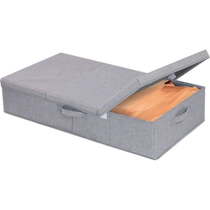 Housse De Rangement Sous Lit - TEMPSA - 3PCS - Bleu - Plastique - Adulte - Cdiscount Maison