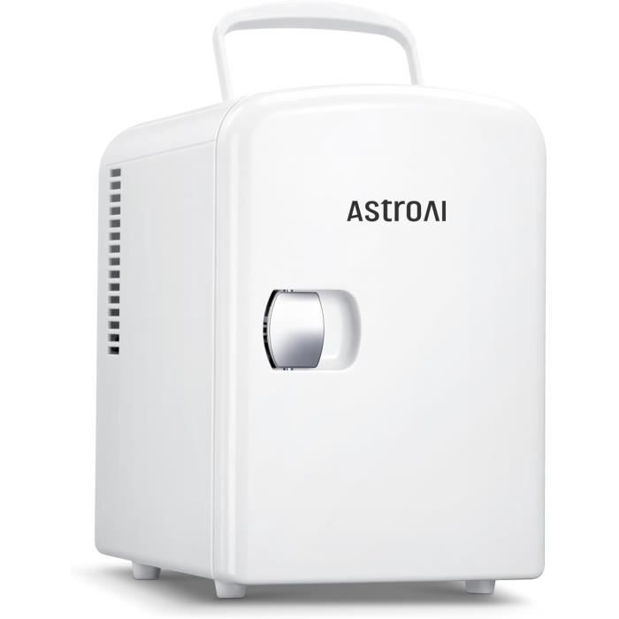 AstroAI Mini Frigo De Chambre 6L, 8 Canettes 330ml, Réfrigérateur Voiture Portable 12V/220V