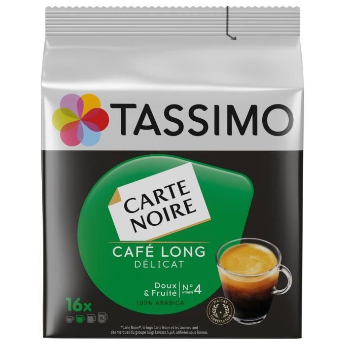 LOT DE 2 - TASSIMO carte noire n°4 long delicat Café dosettes - 16 dosettes  - Cdiscount Au quotidien