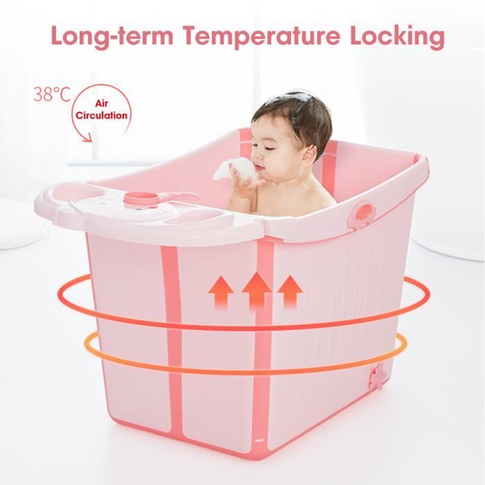 Multi Usages Enfants Bebe Baignoire Douche Antiderapant Pliable Portable Voyage Rose Cdiscount Puericulture Eveil Bebe