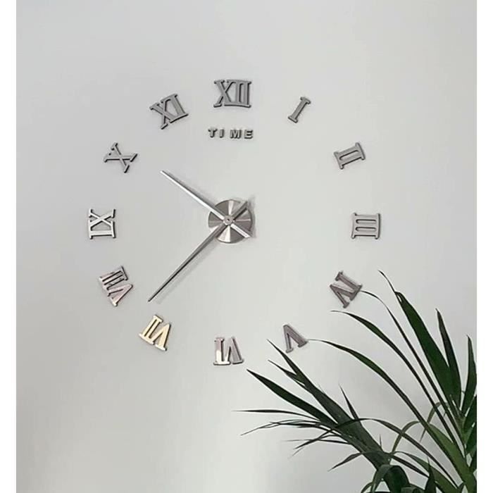 Horloge Murale 3D Lumineuse Sans Cadre, Horloge Numérique à Monter Soi