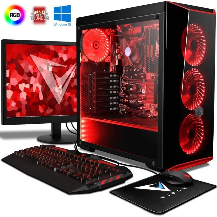 Top achat Ordinateur de bureau VIBOX Vision 2SXLW PC Gamer Ordinateur avec War Thunder Jeu Bundle, Windows 10 OS, 22" HD Écran (3,9GHz AMD A4 Dual-Core Processeur pas cher