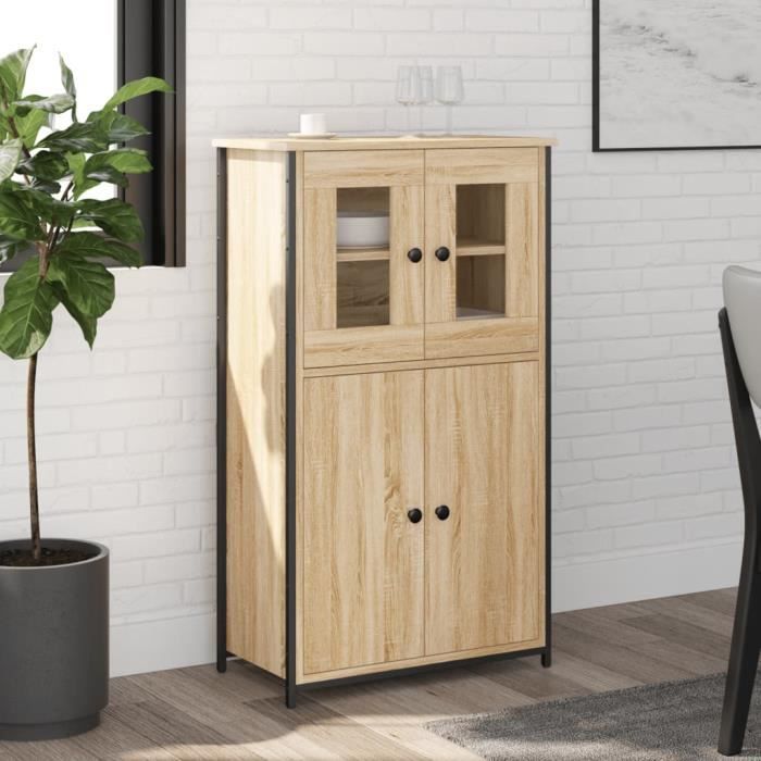 vidaXL Buffet haut chêne sonoma 62x32x1065 cm bois dingénierie 834206