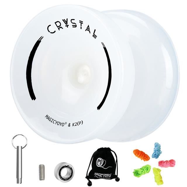 Yoyo Crystal K2 INOVASHON – Double Usage Responsive/Non-Responsive, Avec 12 Cordes, Roulements Et Outils, Pour Débutants Et Pros